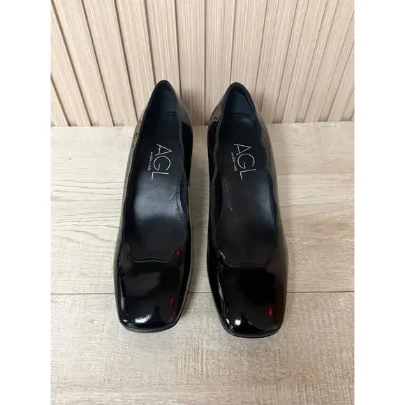 AGL Angie Wave Patent Leather Pump Womens Shoes Sz US6 New - Picture 8 of 16